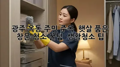 광주 옥동 주민 주목! ✨ 햇살 품은 창문 청소 꿀팁 🏡 #생활청소 팁